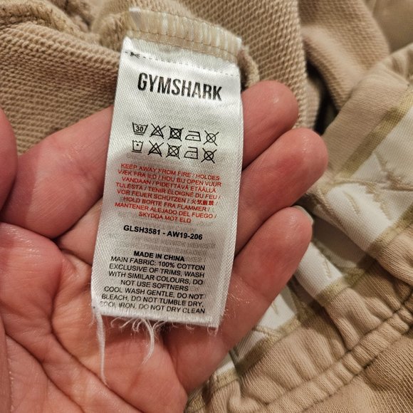 Gymshark Drawstring Shorts Size Small Tan/Khaki - Picture 4 of 7